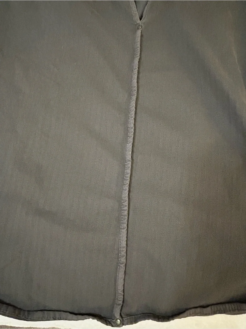 J.Crew Gray Utility Popover Blouse S 3/4 Sleeve Chest & Side Pockets
